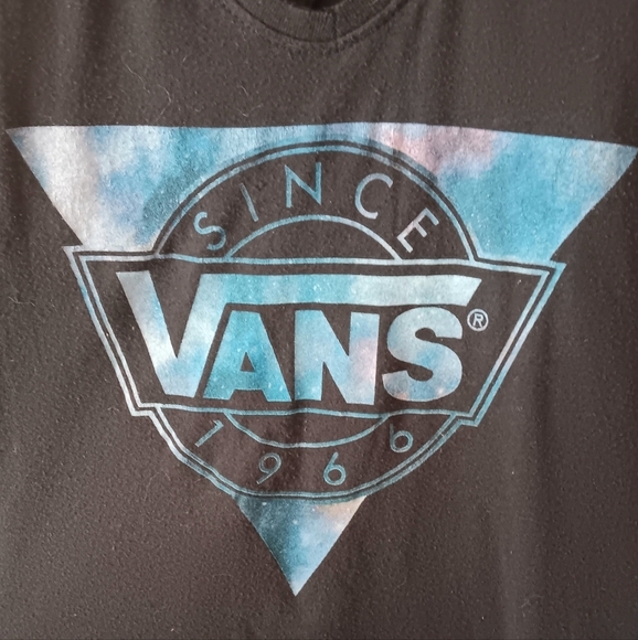 3/10 Vans Tank Top with Cut Out Back XL Junior Black Blue - Picture 3 of 6